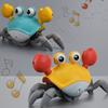 Краб ползающий музыкальная игрушка индукционная ходьба малыш светодиодный свет авто избегание препятствия