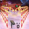 Solar Waterproof Candy Cane Christmas Lawn Lights - Outdoor Decorative LED Lights