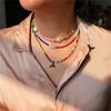 Bohemian Seed Beads Imitation Pearl Necklace For Women Colorful Beaded Boho Choker Necklaces Collares Clavicle Jewelry