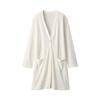 MUJI Pile Rib Long XL Women's Cardigan, FD1JTA4S, Ivory, Women's