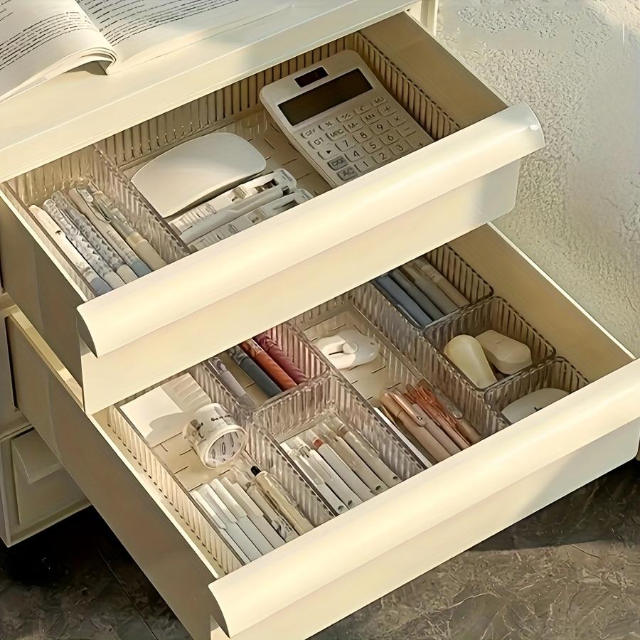 Набор из 6 прозрачных акриловых ящиков для хранения, многофункциональный разделитель для ящиков, штабелируемый органайзер для спальни, ванной комнаты, общежития, для стола, туалетного столика, губной помады