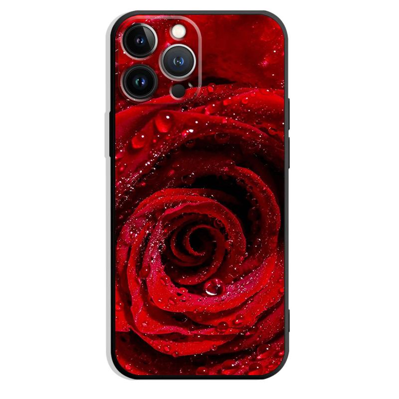 Чехол для телефона с красной розой для iPhone Samsung Galaxy Redmi Xiaomi Oppo OnePlus Note SA 7 8 9 10 11 12 13 14 20 21 22 23 53 54 Pro Max Plus Ultra TPU Soft