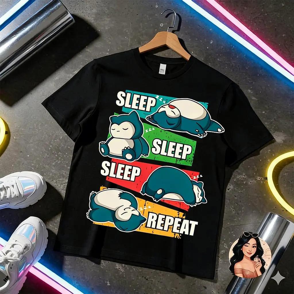 Snorlax Graphic T Shirt Man Women Y2k Oversized Pokemon Anime Short Sleeve Tee Summer 2026 Streetwear Casual Tops