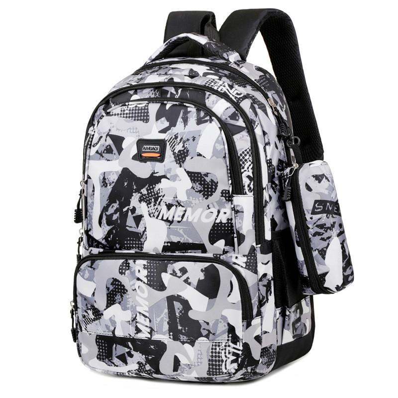 Large Backpack Printed Capacity Wear Resistant Schoolbag Student