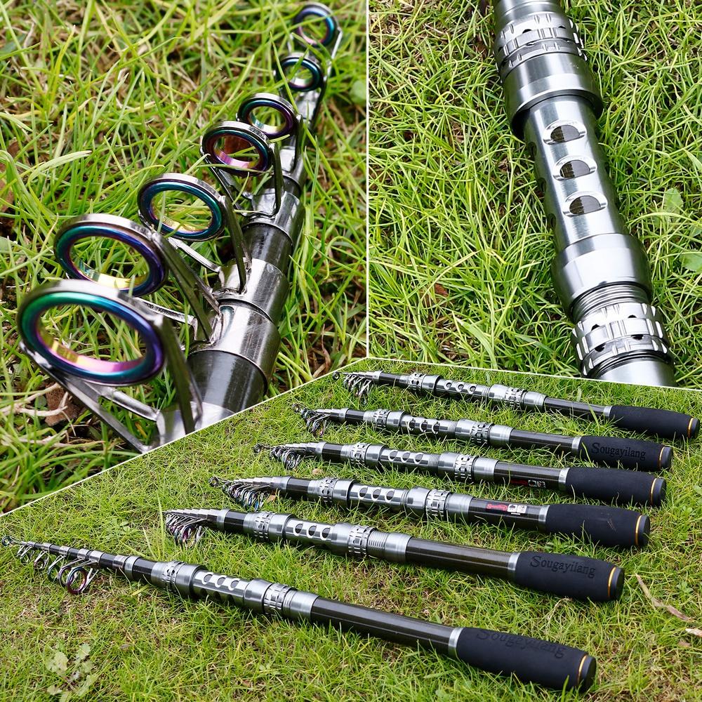 Портативный телескопический спиннинг с катушкой