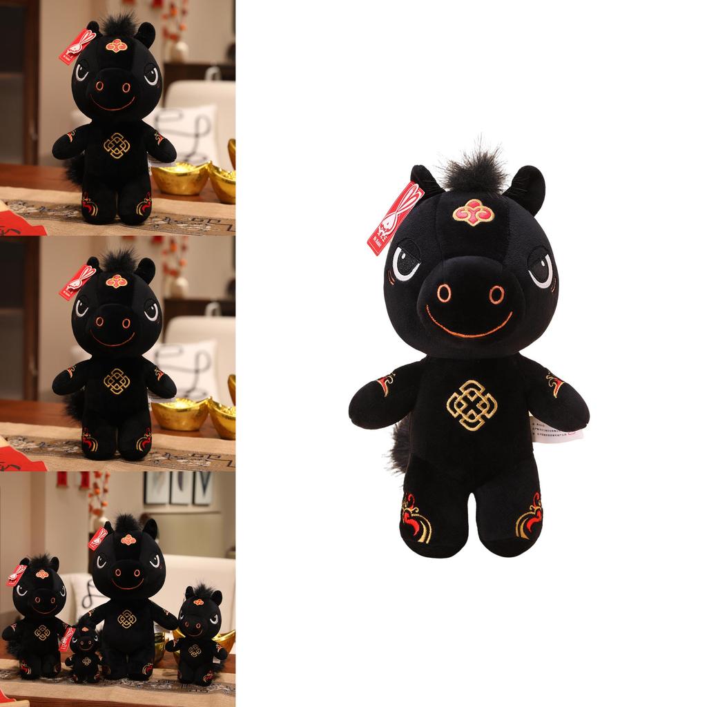 Chinese Zodiac Horse Plush Doll With Cotton Filling For Festive Events And Collectors