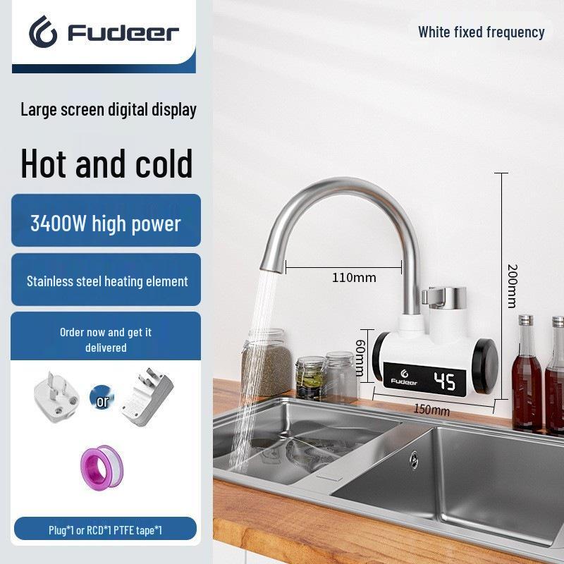 Мгновенный электрический водонагреватель-кран с цифровым дисплеем - Не требует установки для кухни и ванной
