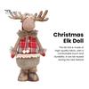 35 СМ Рождественский Лось Кукла Очаровательный Красный Плед Ручной Работы Сидя Стоя Праздничное Украшение Настольный Плюшевый Олень Фаршированный Орнамент Рождественский Подарок