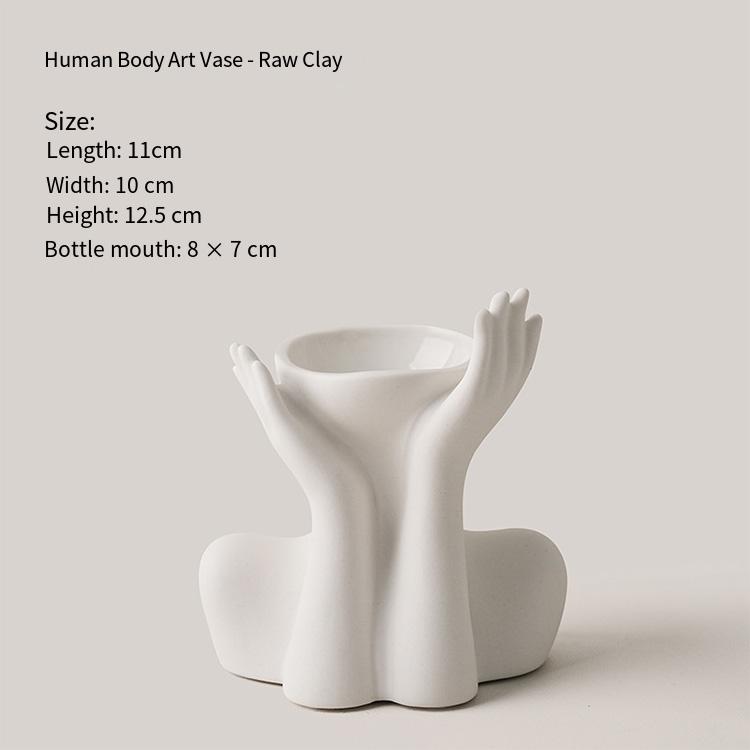 Unique Design Body Shape Vase Ceramic Modern Body Art Vase Home Decor Creative Flower Pot Living Room Decoration Vases