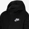 Nike Теплый повседневный спортивный костюм с капюшоном и принтом логотипа для детей, черный CJ4342-010