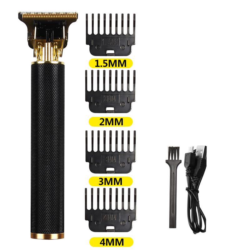 НЕРЖАВЕЮЩАЯ СТАЛЬ Спиральная металлическая винтажная электрическая машинка для стрижки волос T9 Профессиональная электробритва Перезаряжаемый парикмахерский триммер