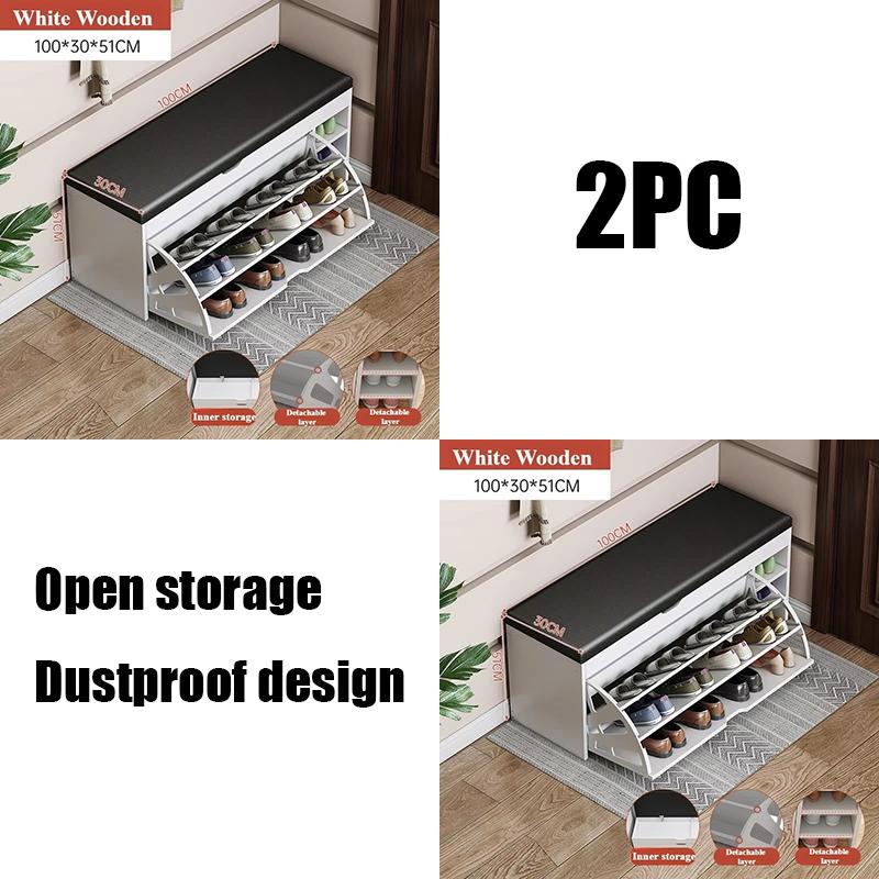 Shoe Cabinet Stool Household Entrance Wooden Shoes Changing Benchs Cabinet Seat Stools Integrated Large Capacity Shoe Rack Bench