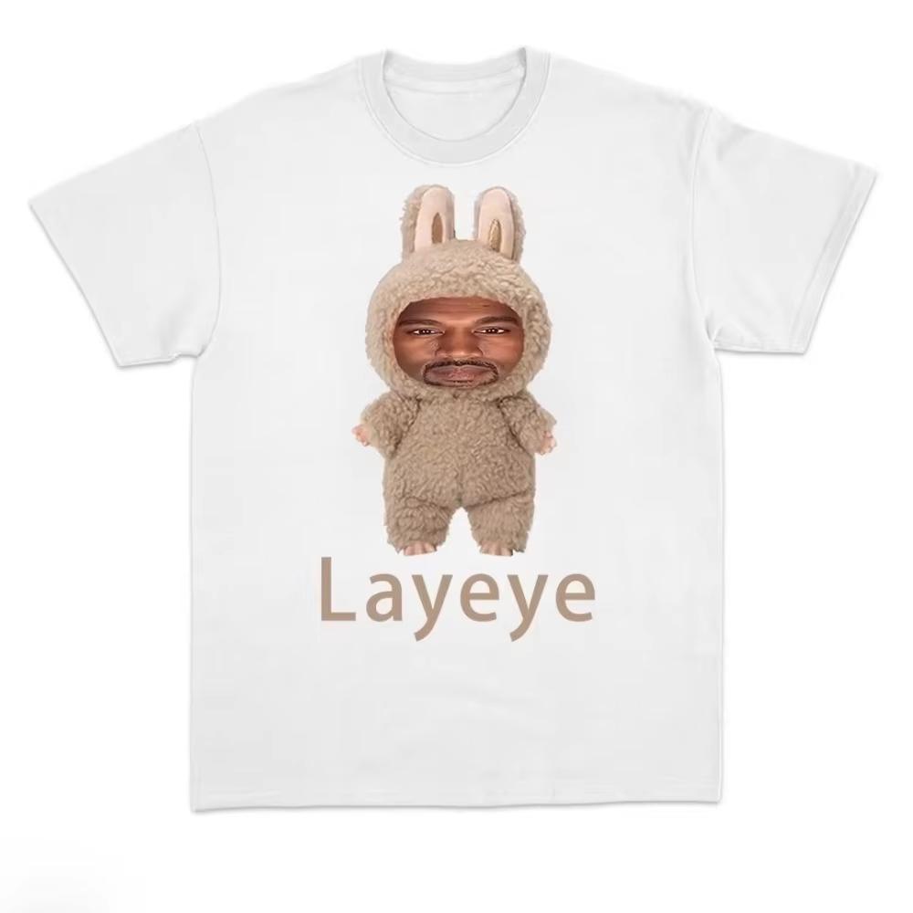 New Kanye Wests Layeye Tshirt Harajuku Style Unisex and Women Tshirt Printed Short Sleeved Unisex Tshirt Top Summer