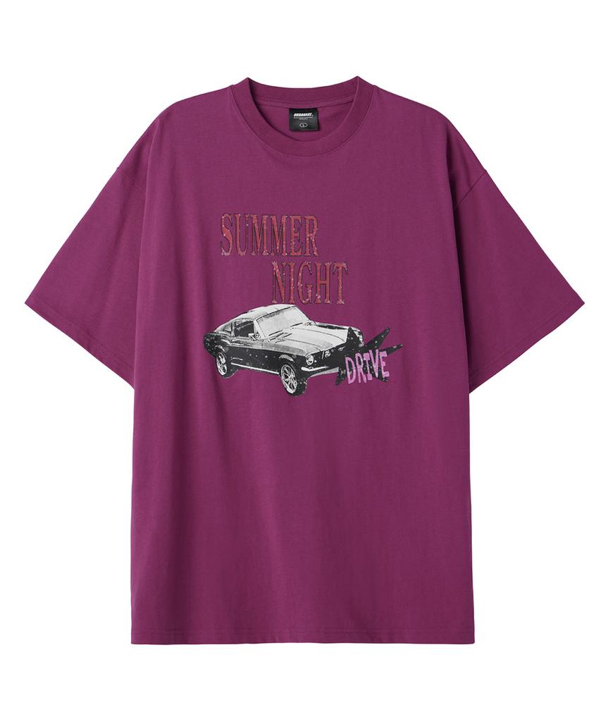URBANAGE [2 шт.] Летняя Ночь Оверсайз Короткий Рукав (4 цвета)