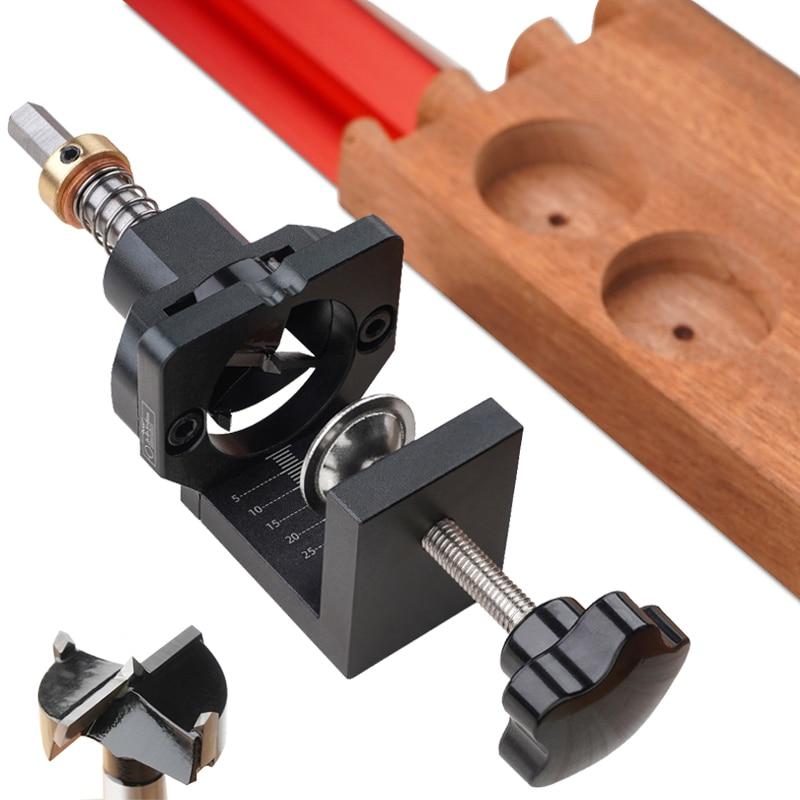 35mm Hinge Hole Drill Guide Locator Wood Drilling Dowel Jig Woodworking Hole Opener for Door Cabinet Hinge Accessories Tools