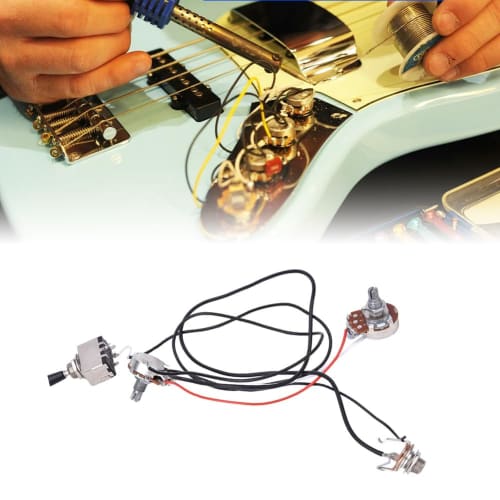 Guitar Wiring Harness, Electric Guitar Wiring Harness Kit Replacement Guitar Pre-Wired Harness Humbucker Wiring Harness 3-Way Toggle Switch for Electr