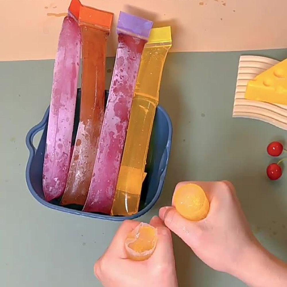 20PCS Freezer Ice Popsicle Bags Zip Lock Freezer Bag Ice Cream Tool Ice Pouches  for Summer