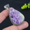 Подвеска из стерлингового серебра 925 пробы с натуральным пурпуритом ручной работы 2,44 дюйма D2Z59