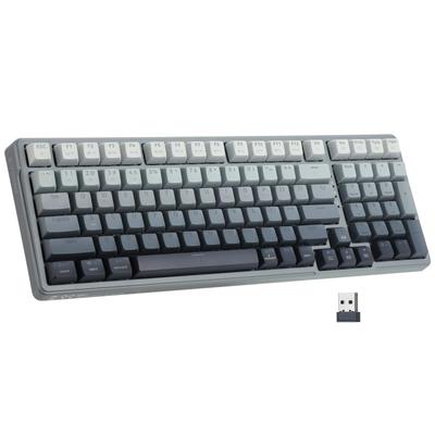 Игровая клавиатура Silver wood axis механическая клавиатура 99 клавиш Bluetooth 3 типа подключения поддерживаются Все клавиши hot swap Использует серебряную ось