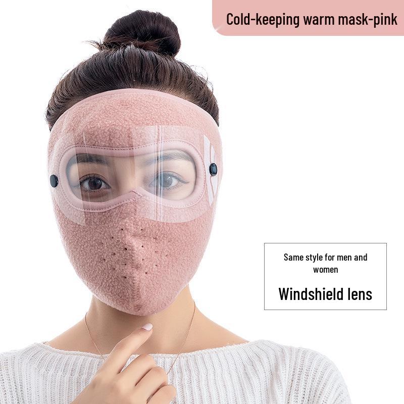 Men's and Women's Winter Full Face Mask: Thickened, Windproof, Dustproof, 3-in-1 for Outdoor Cycling