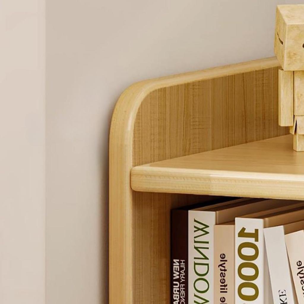 2-Tier Wooden Desktop Organizer - Multipurpose Countertop Storage for Books/Decor, Sturdy 2-Shelf Desk Organizer with Drawer