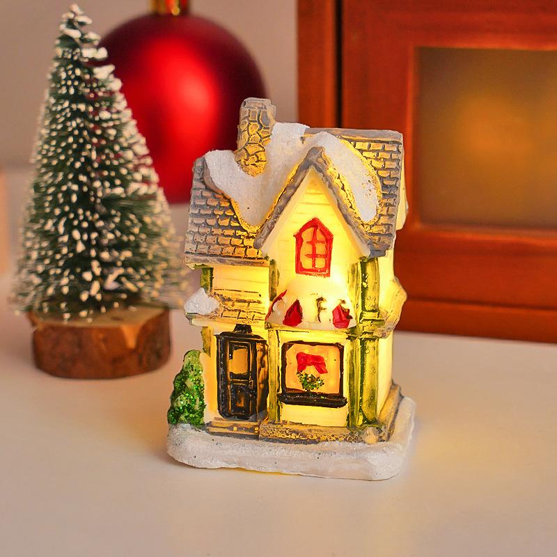 Christmas Decorative Micro-landscape Illuminated Cabin Party Atmosphere Decorative Gifts