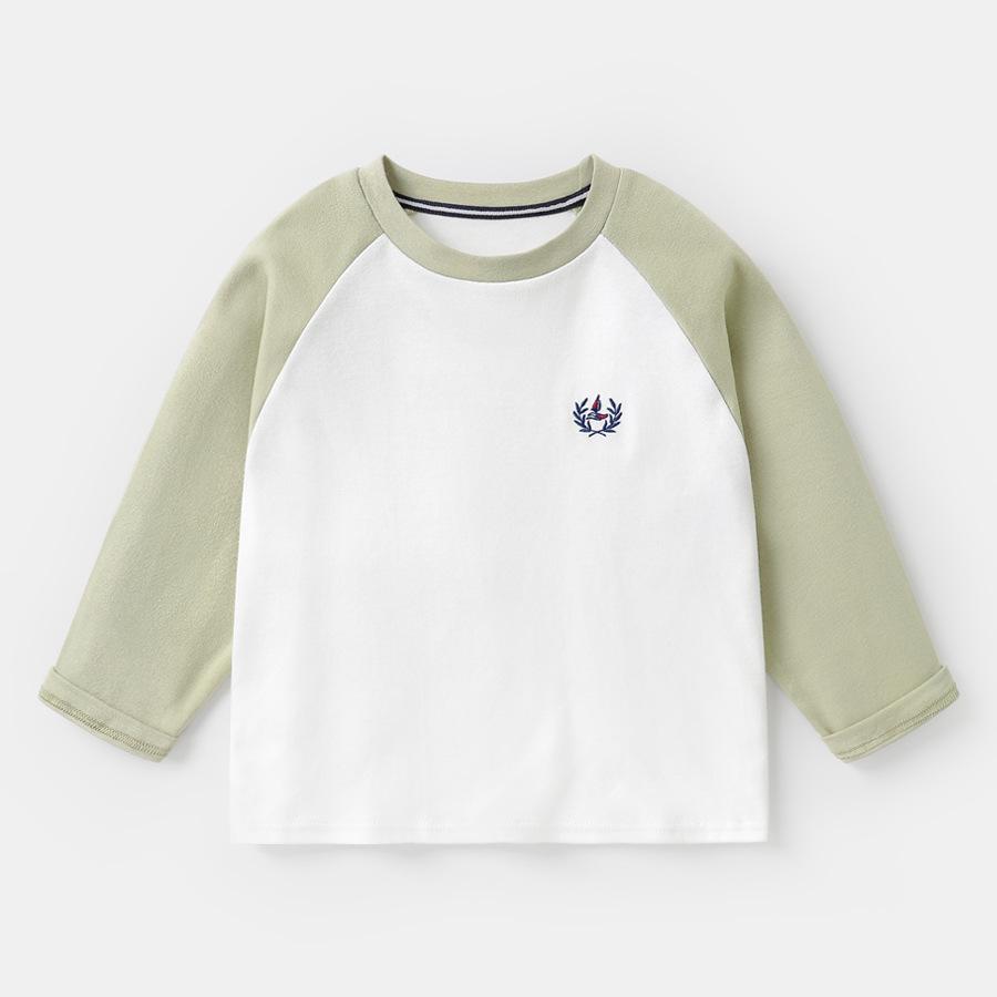 Футболка для мальчиков из антибактериального хлопка с длинными рукавами в полоску