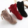Women Fashion Summer Hollow Ankle Boots Solid Color Casual Sandals Boots for Female