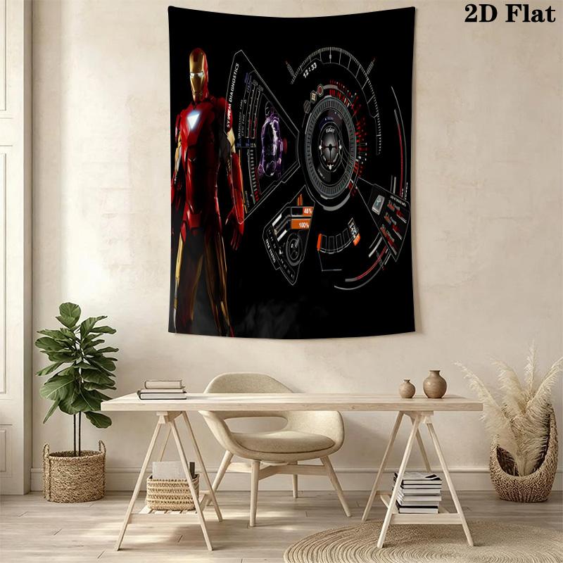Iron Man Bedroom Decor Tapestry Wallmounted Background Cloth Wall Covering Decoration Atmospheric Background Cloth Background Wall Hanging Cloth