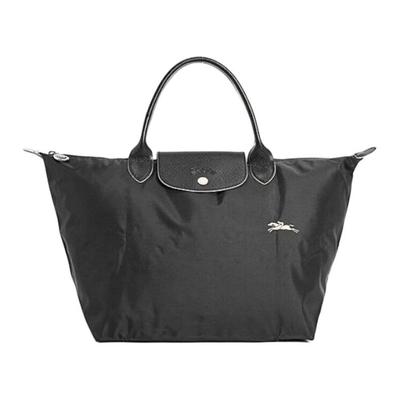 Le Pliage 45 Складная тканевая дорожная сумка-тоут с короткими ручками Женская сумка-тоут Черная 1623619001