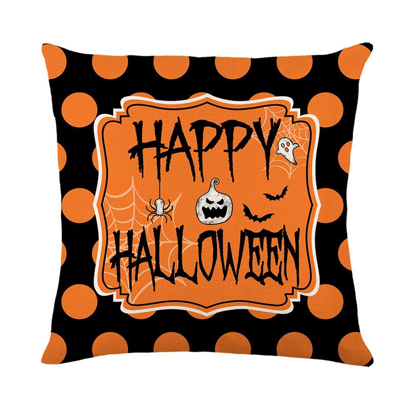 1pc Halloween Cushion Cover Pumpkin Ghost Pattern Pillowcase Suitable for Festival Living Room Bedroom Decoration Festival Gifts