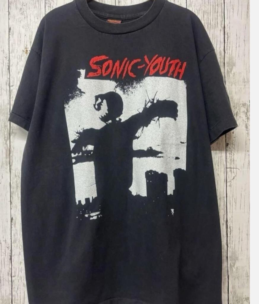 Футболка группы Sonic Youth Ретро Стиль Черная Хлопковая Футболка Унисекс S-5XL