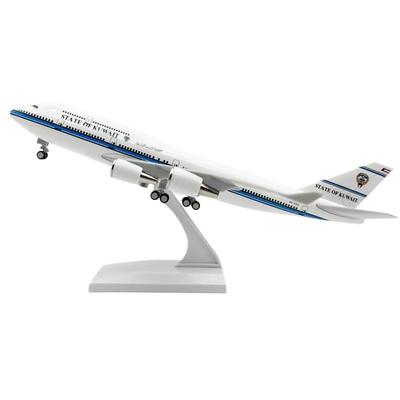 Симуляция Масштаб 1/240 Модель самолета B747 30СМ 747 Kuwait Airlines Смола Модель самолета Детали самолета Материал Авиационная игрушка