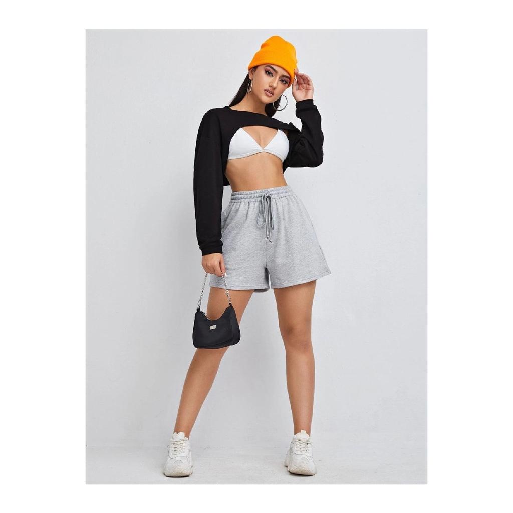 Короткие шорты черные-