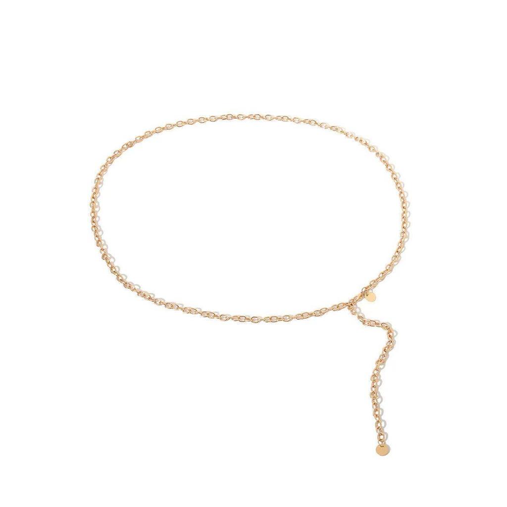 Women's Metal Hollow Circle Waist Chain Belt: All-Match Decorative Accessory for Suits, Sweaters, and Dresses