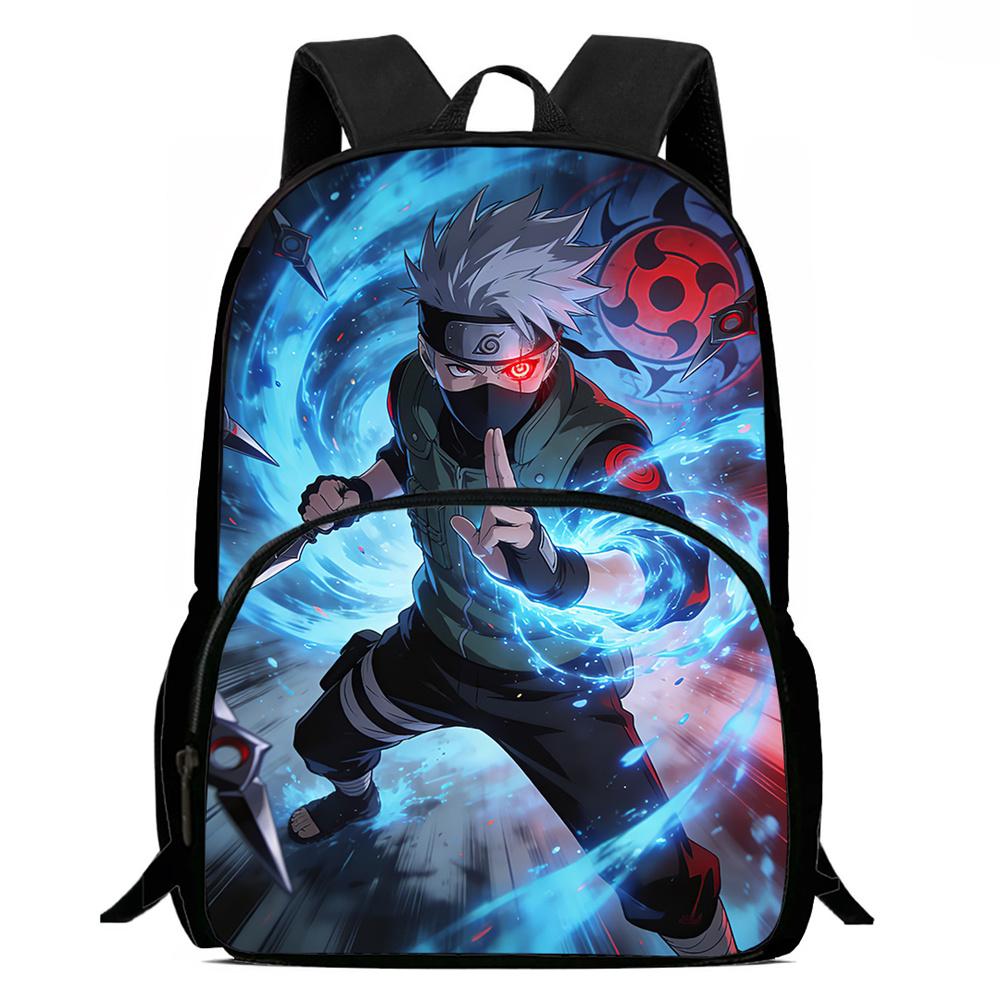 Мультяшный рюкзак NARUTO, легкий, с передним карманом, регулируемой лямкой, унисекс, подходит для детей 6-10 лет