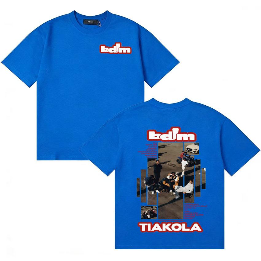 Rapper TIAKOLA Bdim Tour Merch T Shirt Oversized Unisexs Fashion Short Sleeve Tshirt Vintage ONeck Loose Tee Clothing Teenagers