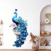 Blue Peacock Bedroom Entrance Hall Living Room Home Decoration Wall Stickers