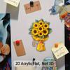 5pcs Cat 2D Flat Paste Flower Refrigerator Decor Decorative Supplies Home Decor  Dorm Room