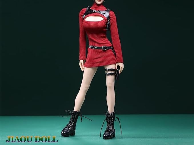 Игрушка Hobby Scale Фигурка Красивая сексуальная женщина Офисная леди OL Подходит для TBLeague Body Длинный рукав Высокий воротник Платье и кобура для пистолета Вешалка