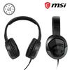 MSI IMMERSE GH30 V2 Gaming with Iconic MSI Dragon Wired Splitter 40mm Detachable and Easy Folding Design Headset, Black, Logo, In-Line Audio,