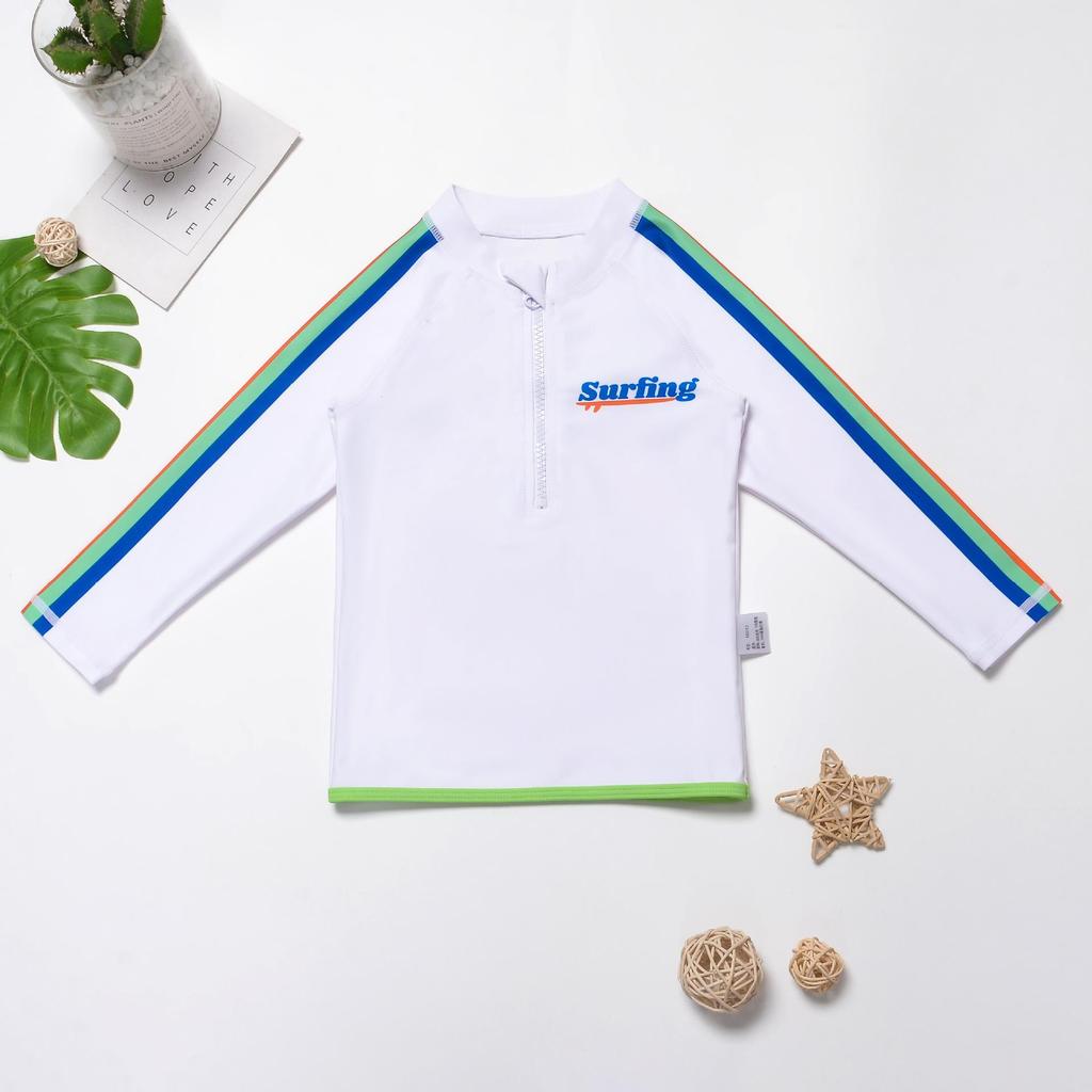 Мужской мультяшный купальник с длинным рукавом, быстросохнущий, с защитой от солнца