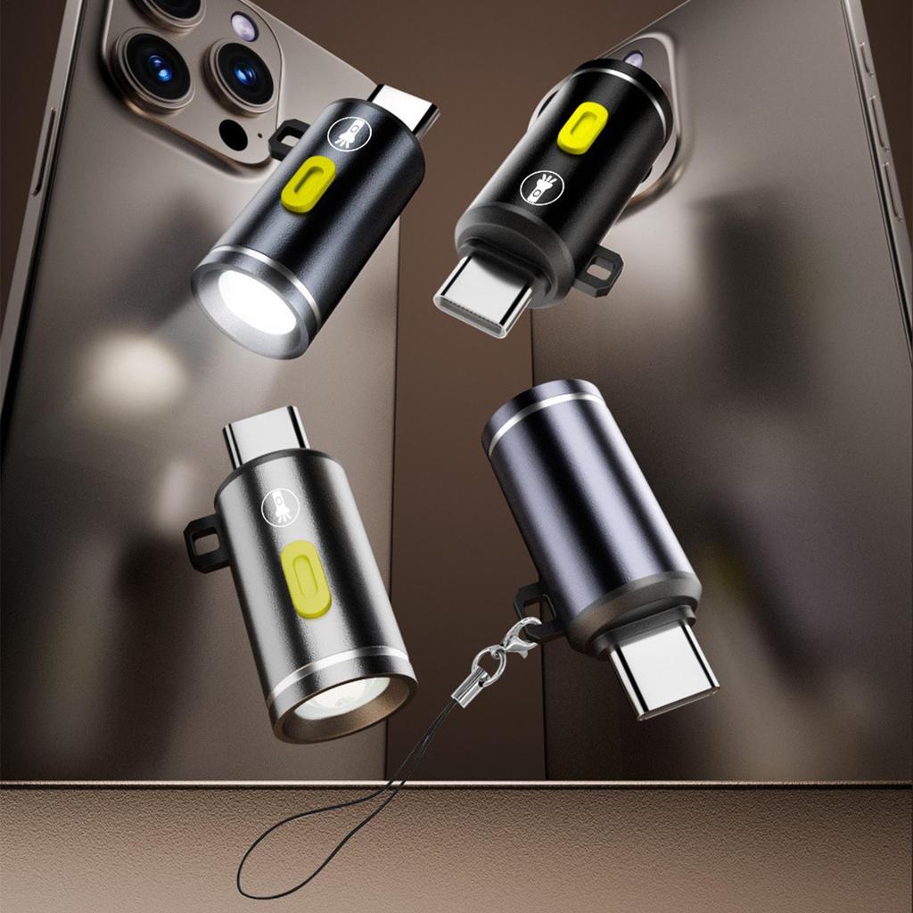 1 шт. Высокоэффективные светодиодные фонари Мини-фонарик USB C для различных сценариев, включая походы и экстренное кемпинг