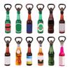 Creative Bottle Openers Beer Whiskey Corkscrews Magnetic Refrigerator Sticker Decors PP Material for Home Kitchen To