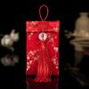 Year of the Horse Silk Brocade Red Envelopes with Hot Stamping Embroidery for Weddings and New Year