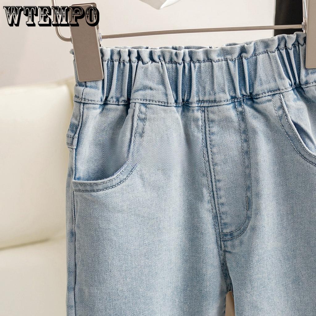 Girls' Jeans Children's Korean Straight Leg Pants Baby Autumn Outfit Outer Pants