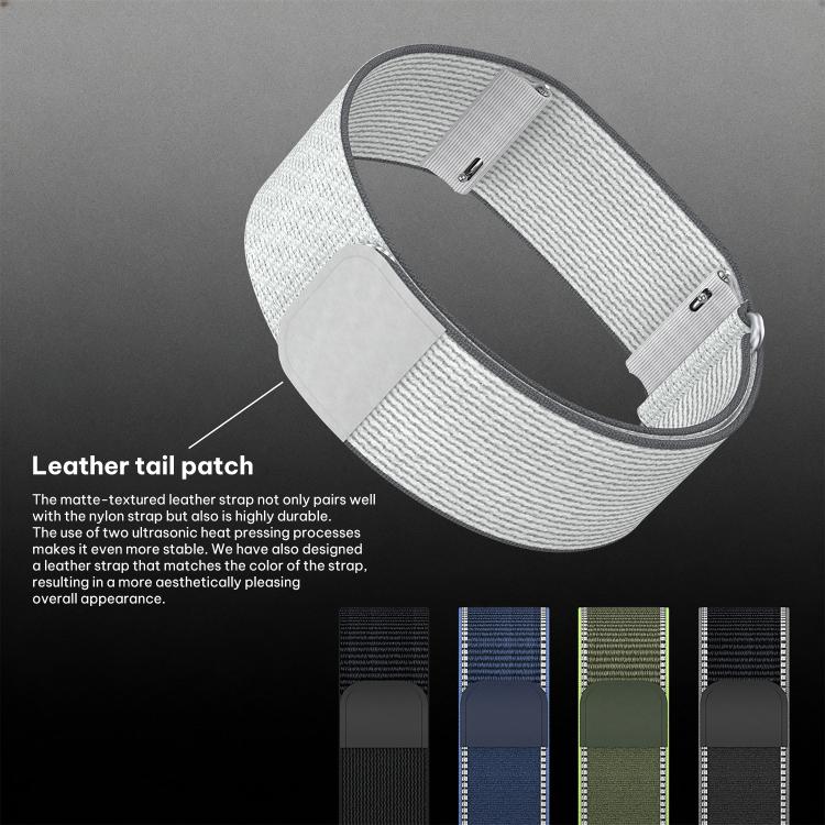 For Amazfit Helio Strap xDfind Covered Nylon Loop Band