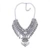 Bohemian Ethnic Style Alloy Diamond-Encrusted Clavicle Chain Tassel Vintage Exaggerated Statement Necklace