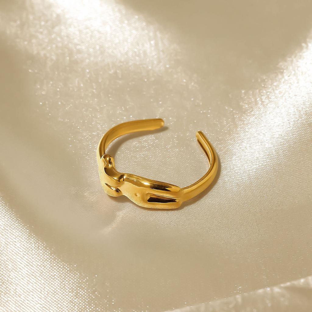 Модное женское кольцо из 1 части Женское кольцо Металлическое кольцо Глянцевое кольцо Металлическое кольцо Праздничный подарок