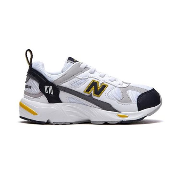 New Balance Nb 878 Низкие детские кроссовки для бега Детские кроссовки для бега Белый Серый PV878AC